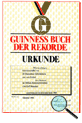 Urkunde Guinness Buch der Rekorde